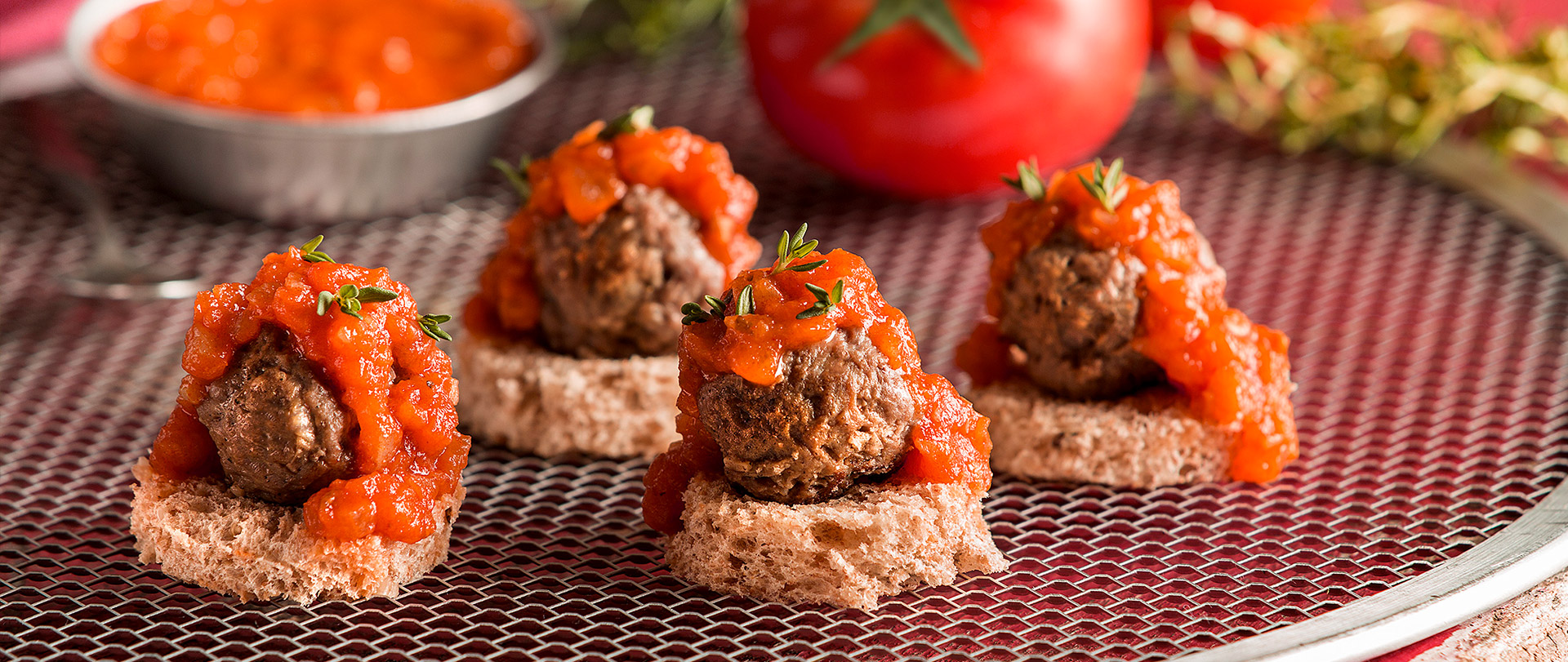 Meatball crostini