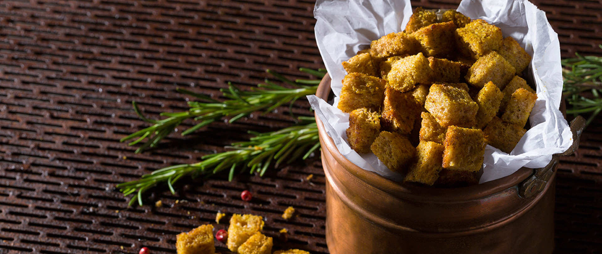 Croutons com especiarias