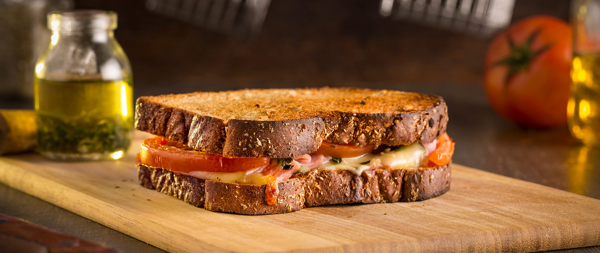 Pizza Panini com pesto de ervas