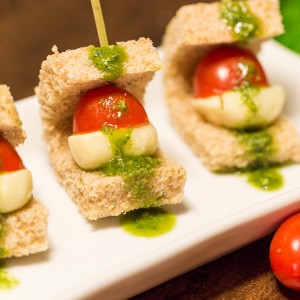Caprese de pão integral